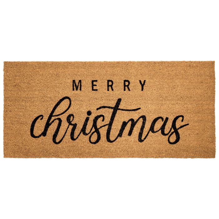 PALMERSDON Christmas Motif Coir Doormat - Natural