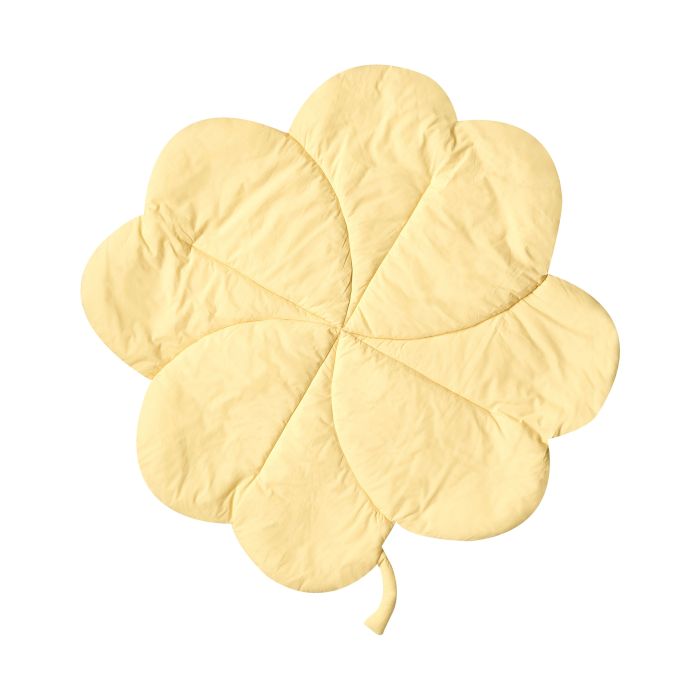 DCAAINE Kids Playmat Leaf 110 x 110 cm Yellow