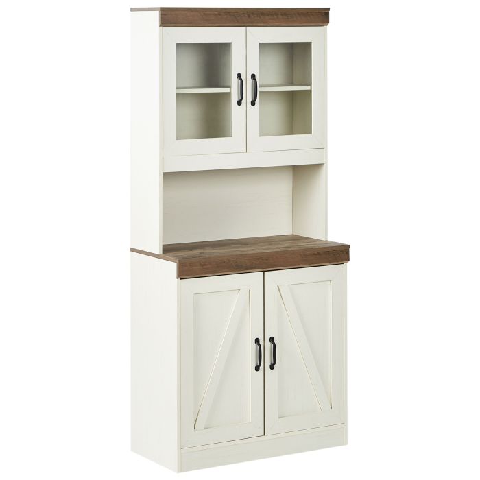 Glass Display Cabinet KALBARRI 80 cm 39 cm Off-White