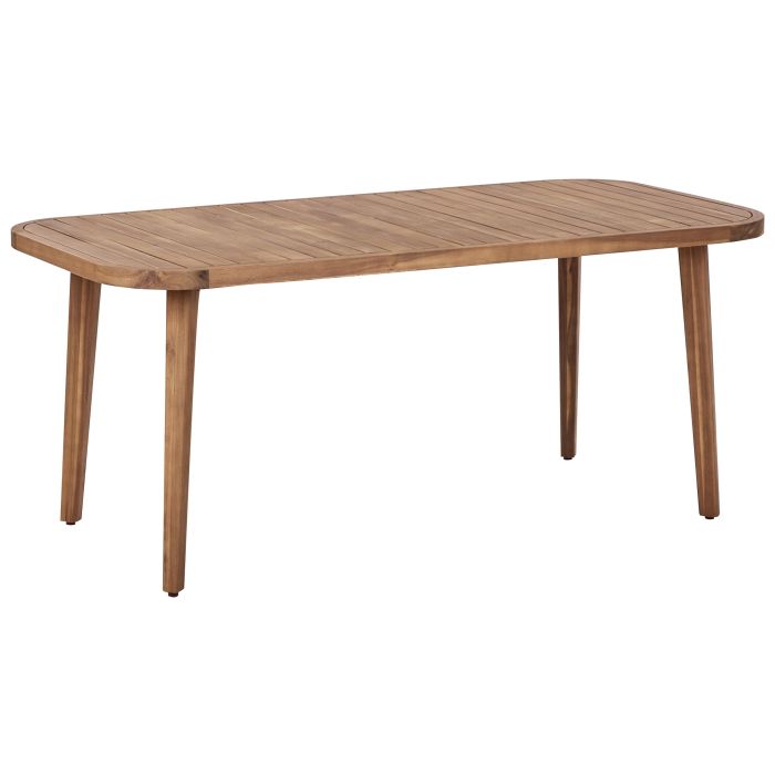 Certified Acacia Garden Dining Table 180 x 90 cm Light Wood PARAGGI
