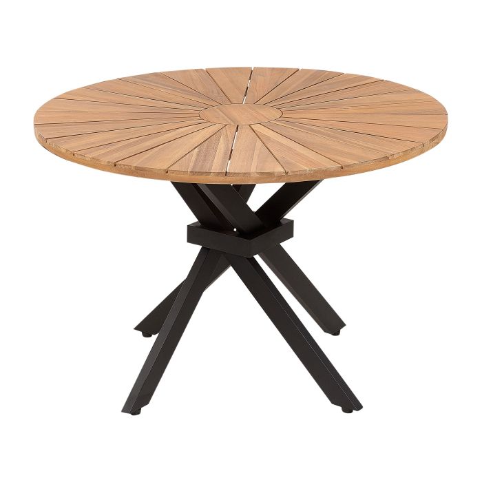 Acacia Garden Dining Table Diameter 110 cm Light Wood CISSONE
