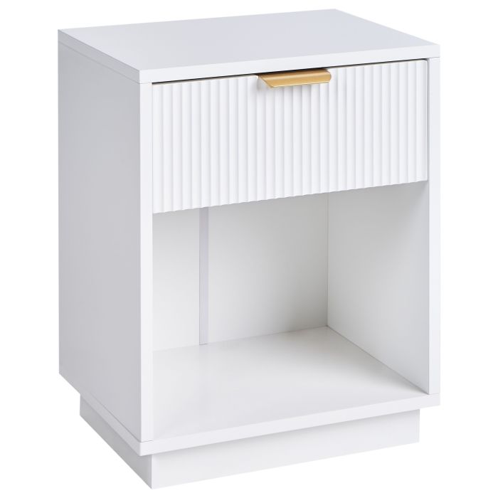 1 Drawer Bedside Table SUMMERVILLE White