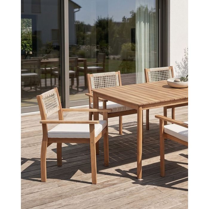 GADUXA Garden Chairs Set of 2 - Light Brown