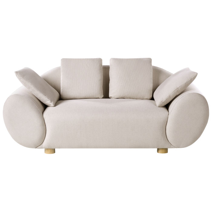 OLVARIN Fabric 2 Seater Sofa - Light Beige