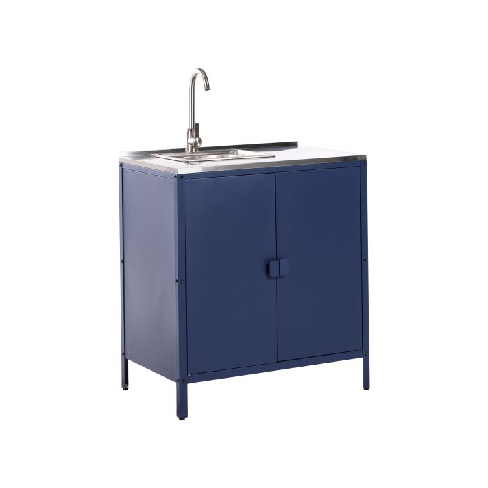 VLIAMA Outdoor Kitchen Cabinet with Sink Blue