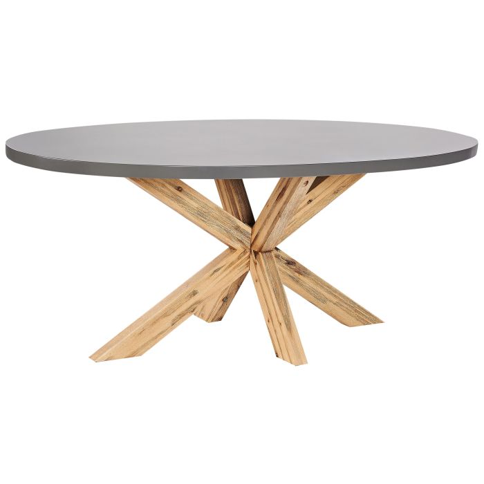 Concrete Garden Table 190 x 100 cm Grey ORISTANO