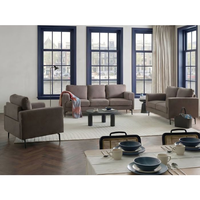 BAJARO Fabric 6 Seater Sofa Sets - Brown