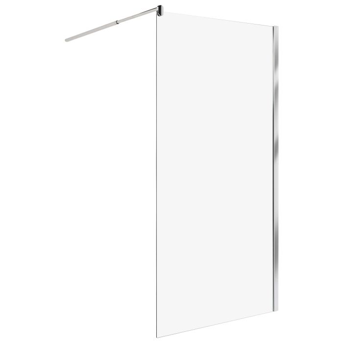 Shower Screen AHAUS 100 x 190 cm Silver