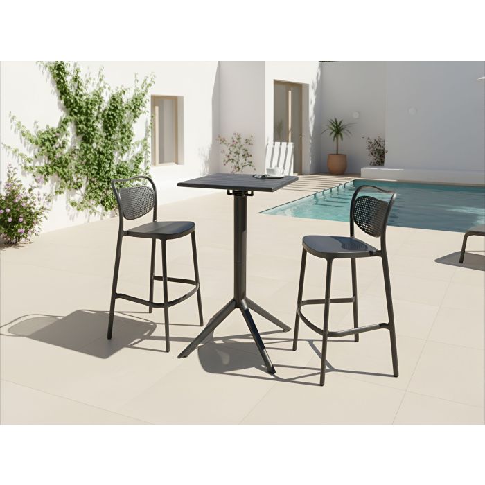 BIQERO Garden Bar Table - Black
