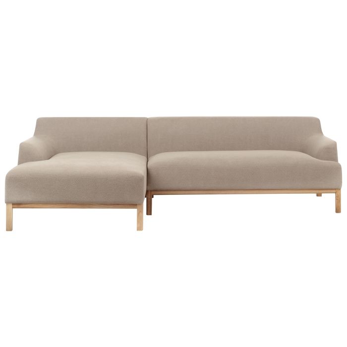 Right Hand Fabric Corner Sofa Taupe SOSJO