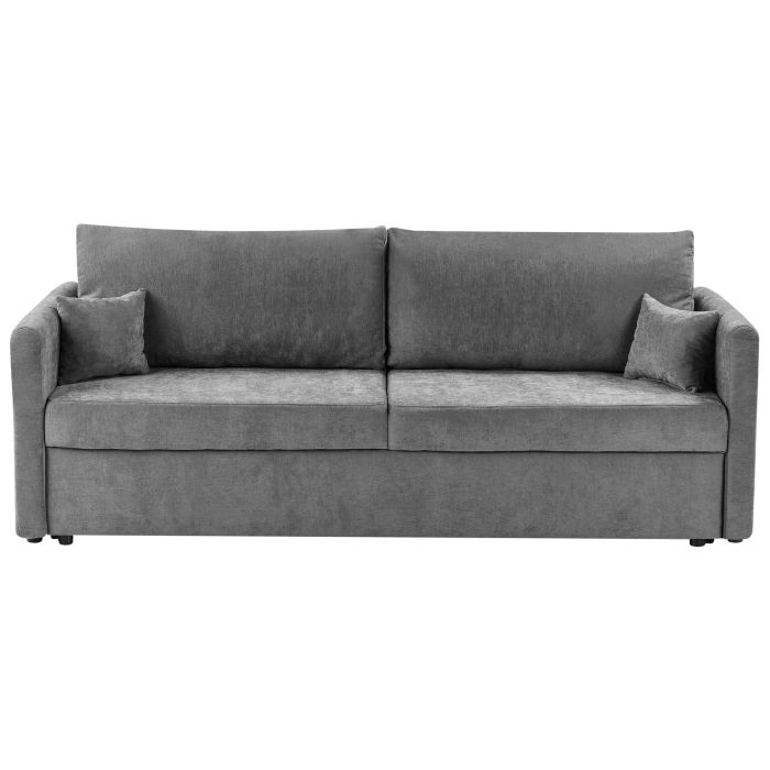 BLIEK Fabric 3 Seater Sofa Bed with Storage - Light Grey