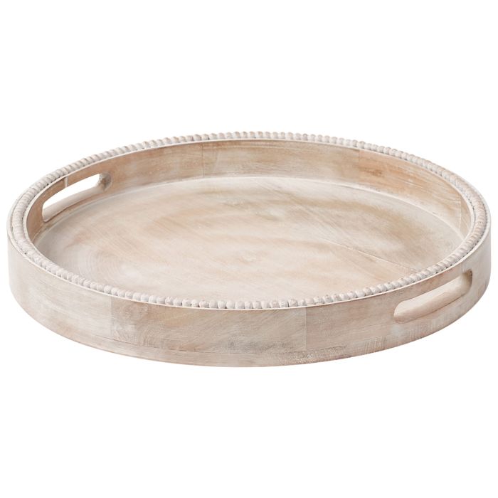 GOODHURST Mango Wood Serving Tray - Light Brown