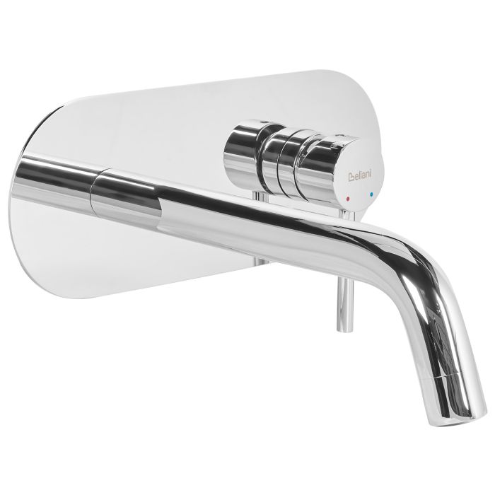 BARDONWELL Wall Mounted Basin Mixer Tap Brass - Silver