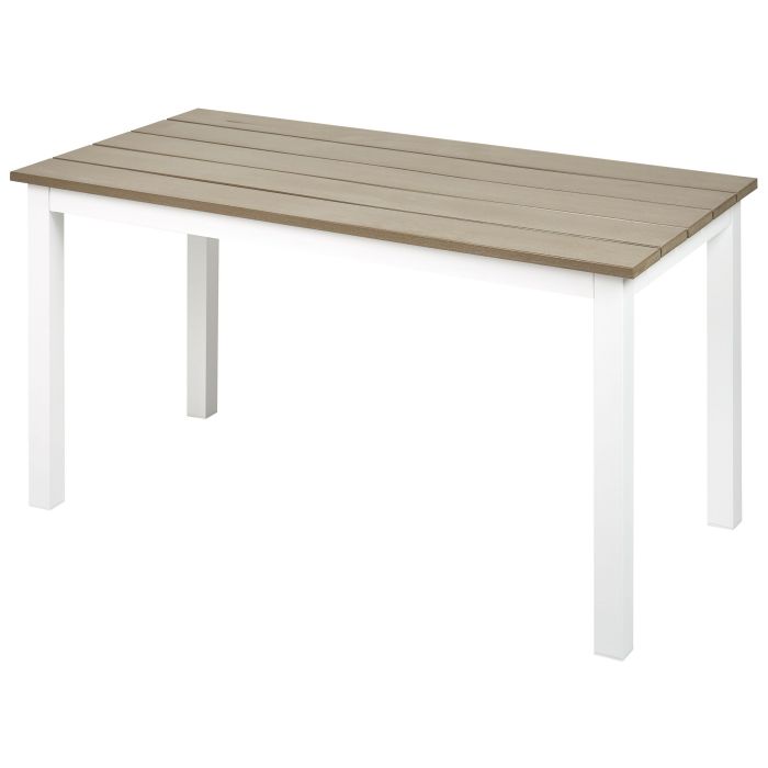Garden Coffee Table 96 x 52 cm Light Wood and White MESSINA