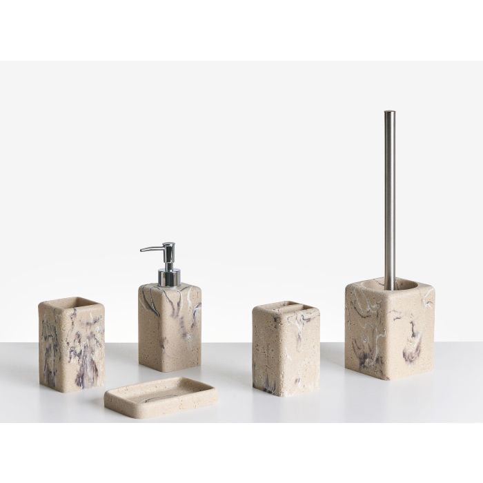 WORTHLEIGH 5-Piece Bathroom Accessories Set - Beige