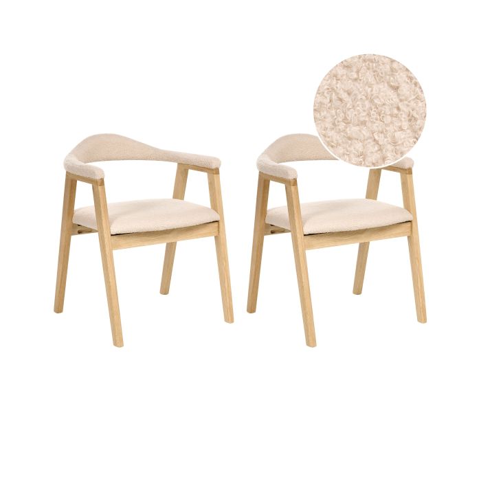 FIELDENMERE Wooden Dining Chairs - Set of 2 - Light Brown