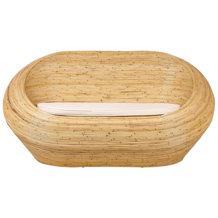 Garden Sofa 2 Seater MAIORI Rattan Natural