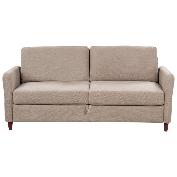 3 Seater Fabric Sofa with Storage Taupe MARE
