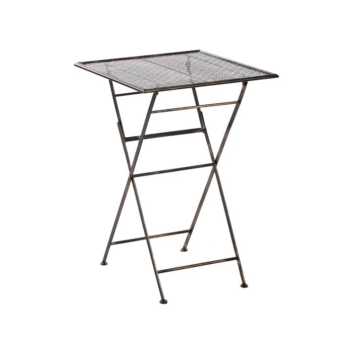 Metal Garden Bar Table 60 x 60 cm Black BORMIO