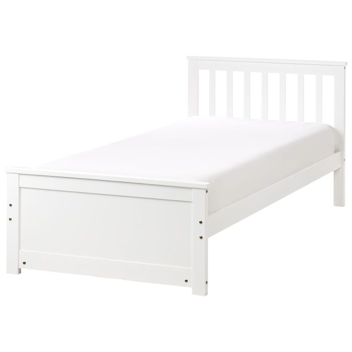 OLEA Bedframe Wood 90 x 200cm EU Single Bed White