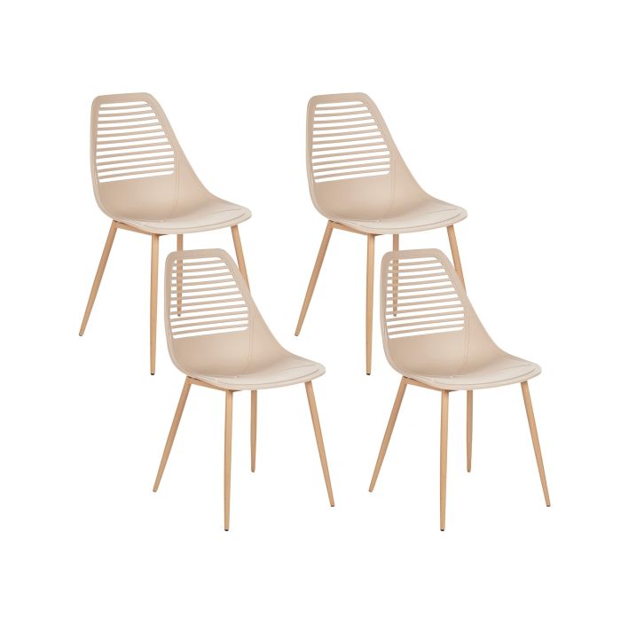 Set of 4 Dining Chairs MONTELLO Beige