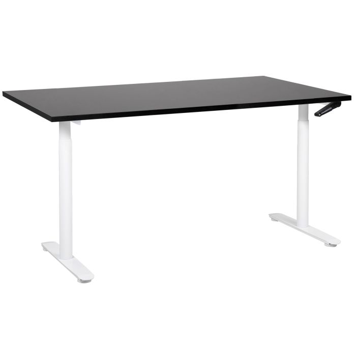 Adjustable Standing Desk 160 x 72 cm Black and White DESTINAS