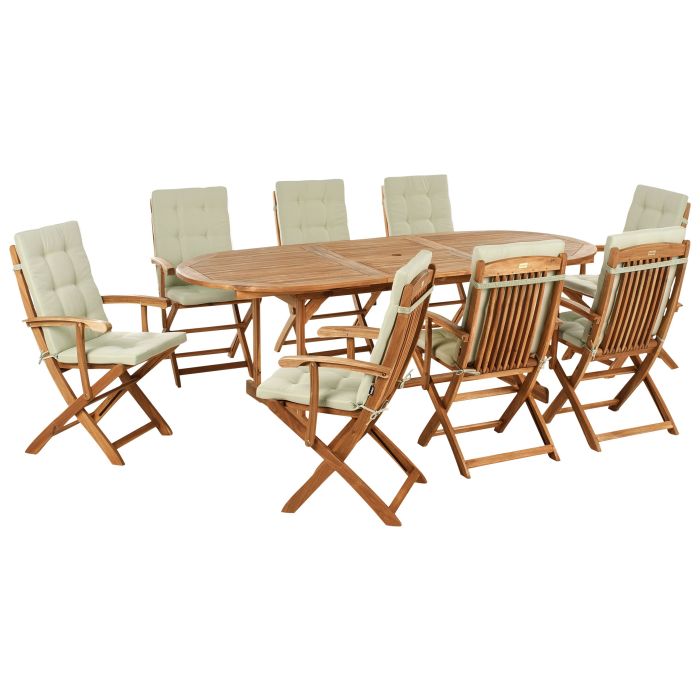 APLOR 8 Seater Garden Dining Set - Light Green