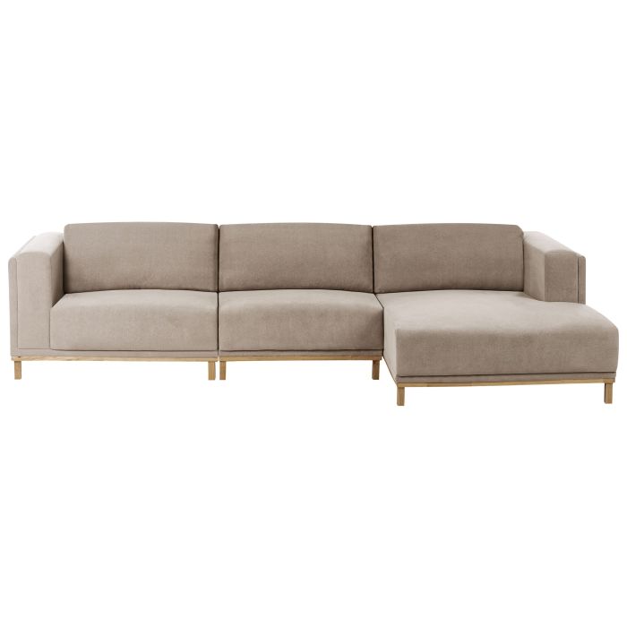LINFORDEN Fabric 5 Seatrer L Shaped Corner Sofa - Taupe, Right Hand Facing