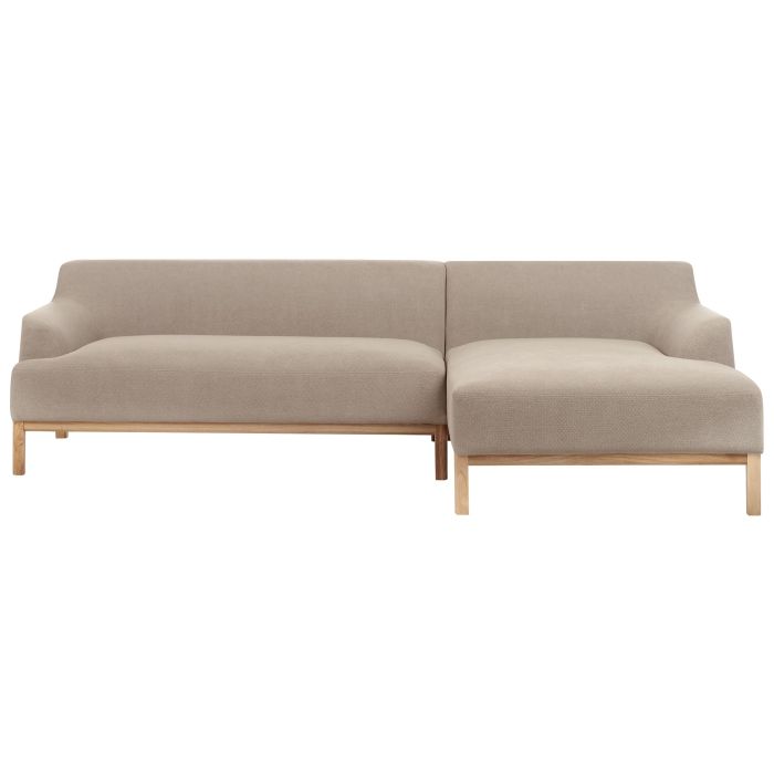 Left Hand Fabric Corner Sofa Taupe SOSJO