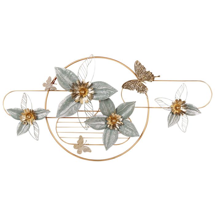 Wall Decor Flower TANTALUM Metal Gold 59 cm