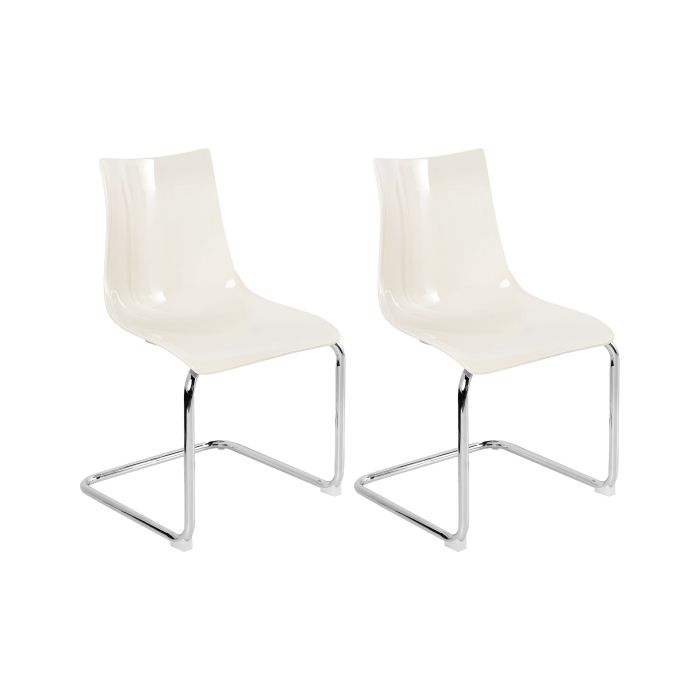 RAMSHALL Set of 2 Dining Chairs Off-White