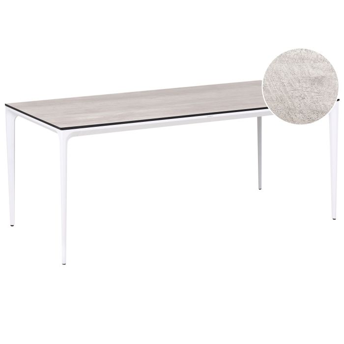 MERTONLEIGH Garden Dining Table Wood Effect - White