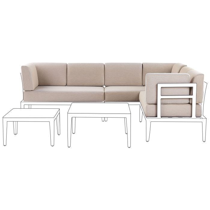 Outdoor Cushion Cover Set RIMA III Beige