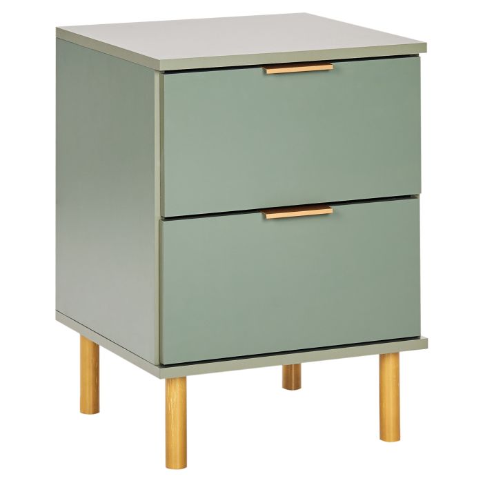 2 Drawer Bedside Table WALPOLE Green