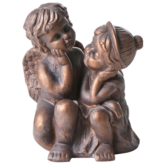 RINGMERE Garden Children Figurine - Brown