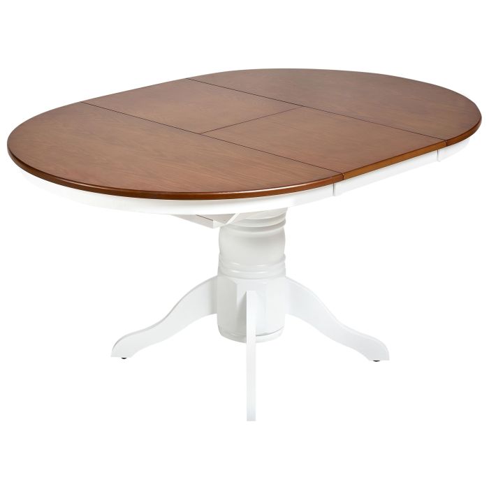 NOTCOMBE Extending Oval Dining Table Wooden - Brown