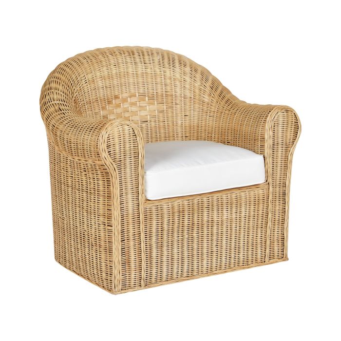 Garden Armchair LIVADEIA Rattan Natural