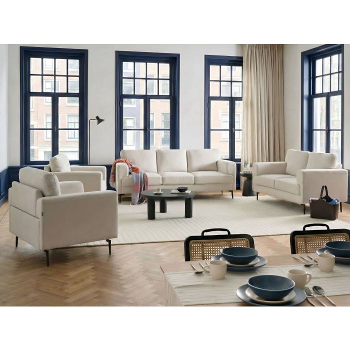 BAJARO Fabric 7 Seater Sofa Sets - Beige