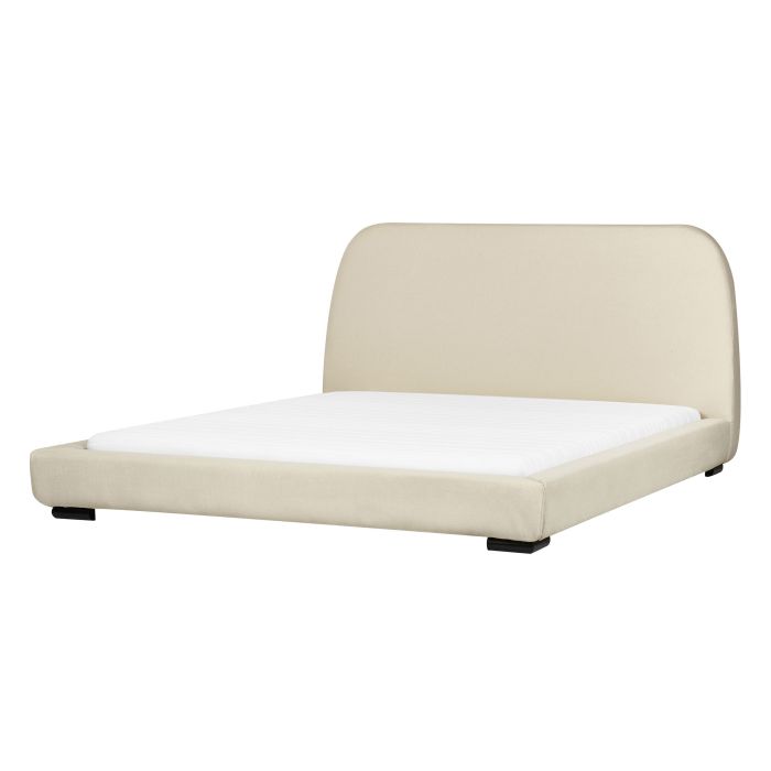 ROSSEL Waterbed Fabric 160 x 200cm EU Kingsize Bedframe Cream
