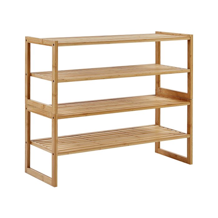 Bamboo Shelving Unit Light Wood UVALDA