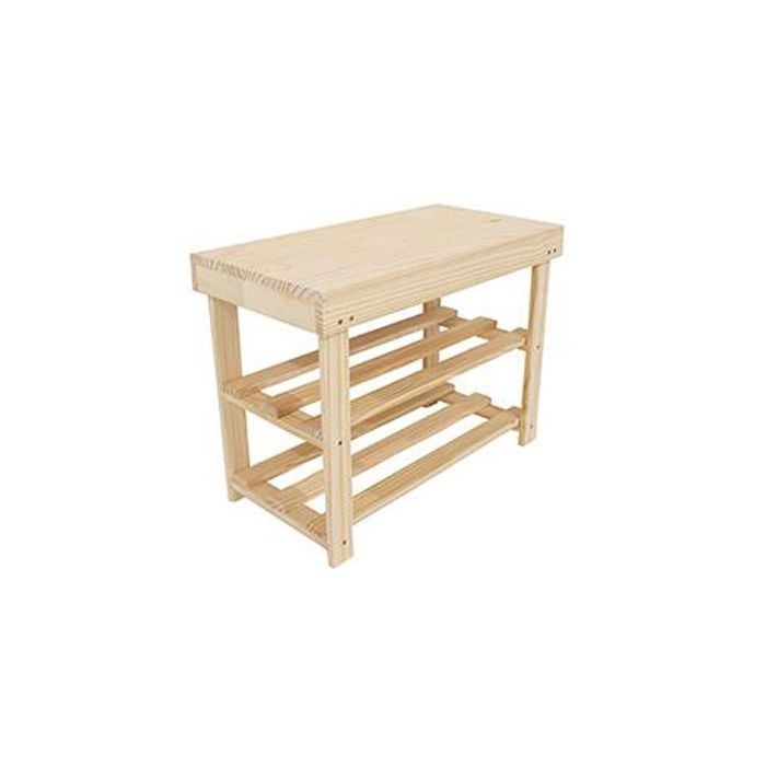 Bonnie Shoe Bench with Solid Top - Oak