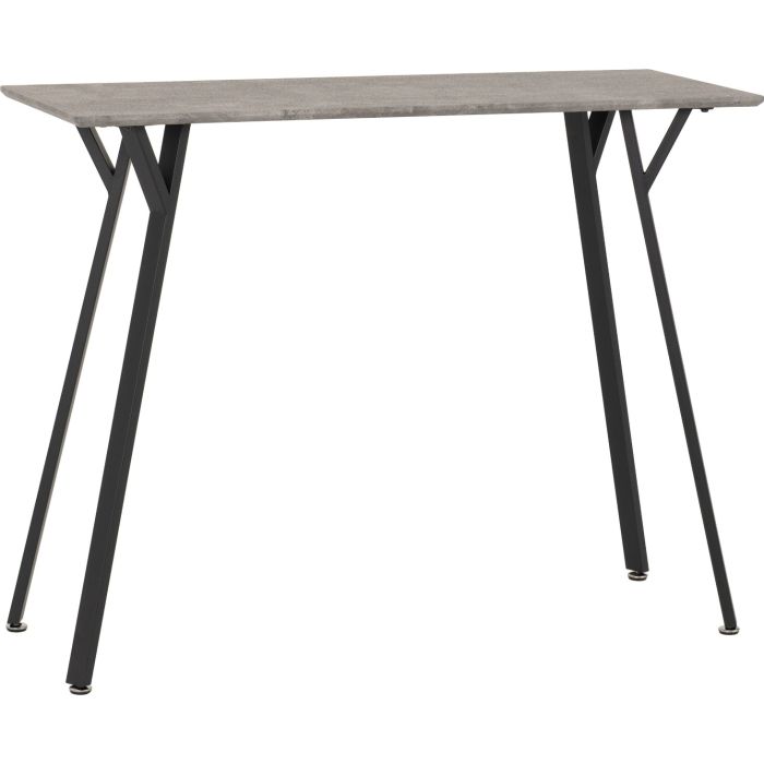 Quebec Bar Table - Concrete Effect Black
