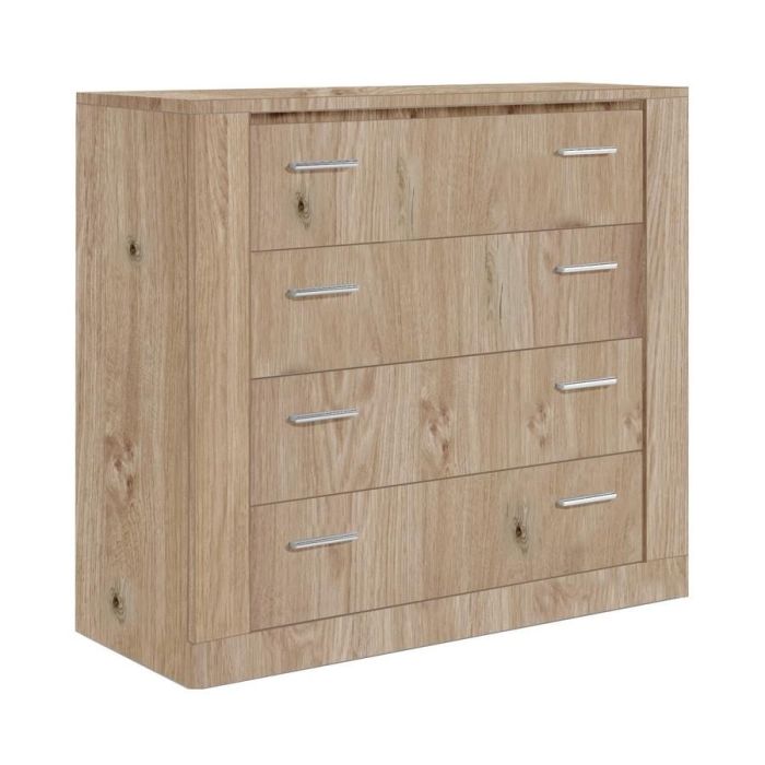 Oak Finish Chest of Drawers - INNISFAIL III Medium Chest 4 Drawers