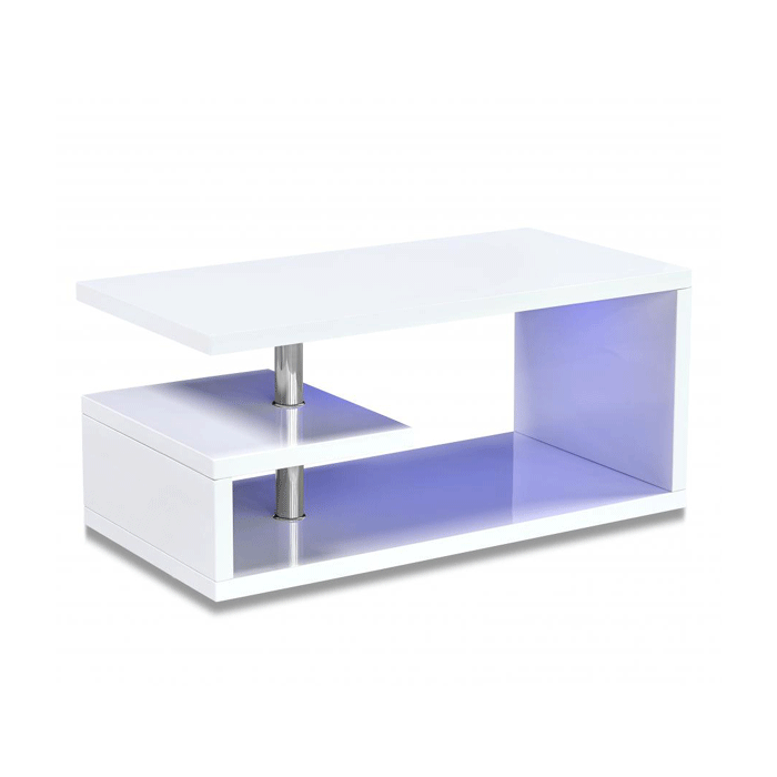 Axminster White High Gloss Coffee Table with LED