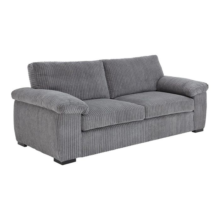 3 Seater Sofa - AMALFI Full Back Jumbo Cord Charcoal
