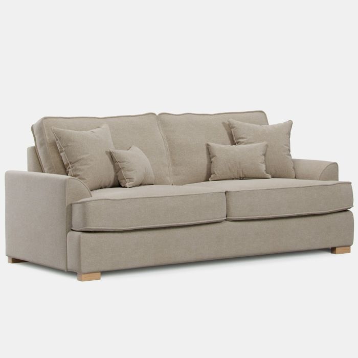 3 Seater Sofa - HERITAGE Fabric - Light Beige