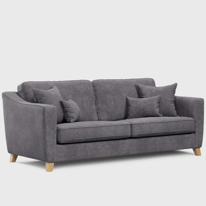4 Seater Sofa - KRISTY Fabric - Dark Grey