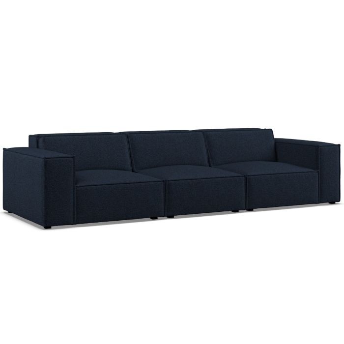 3 Seater Sofa - LUCCA Fabric Deep Blue