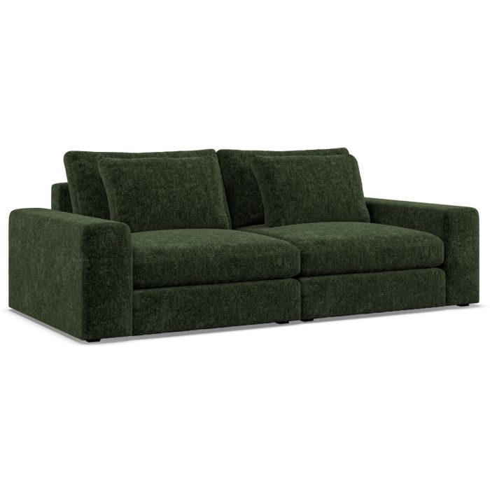 2 Seater Sofa - SOVA Fabric Bottle Green