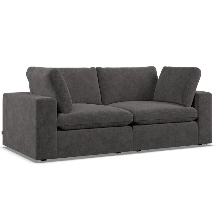 2 Seater Sofa - OBLAK Fabric Slate